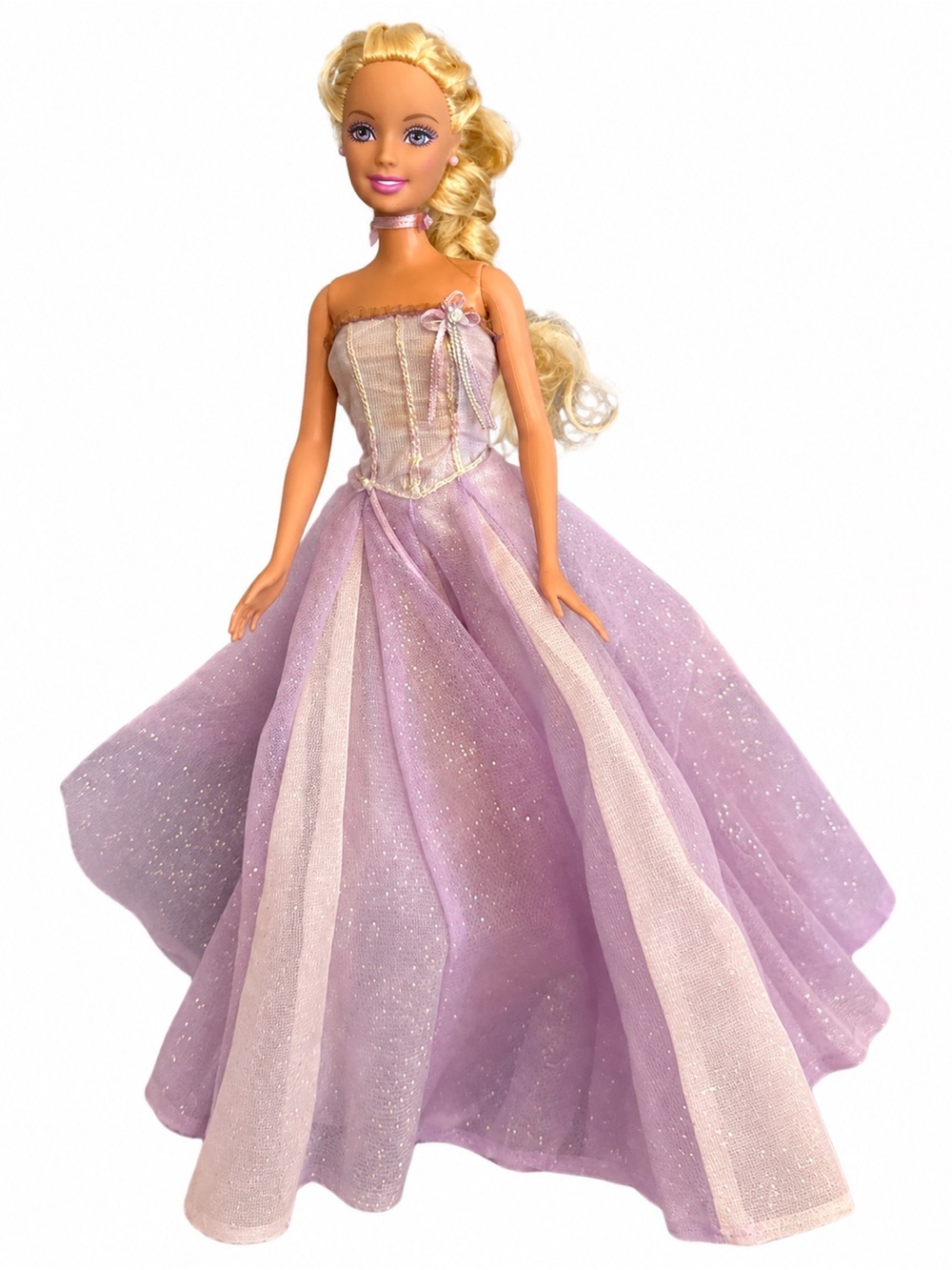 Barbie Doll in Lavender Glitter Princess Ball Gown